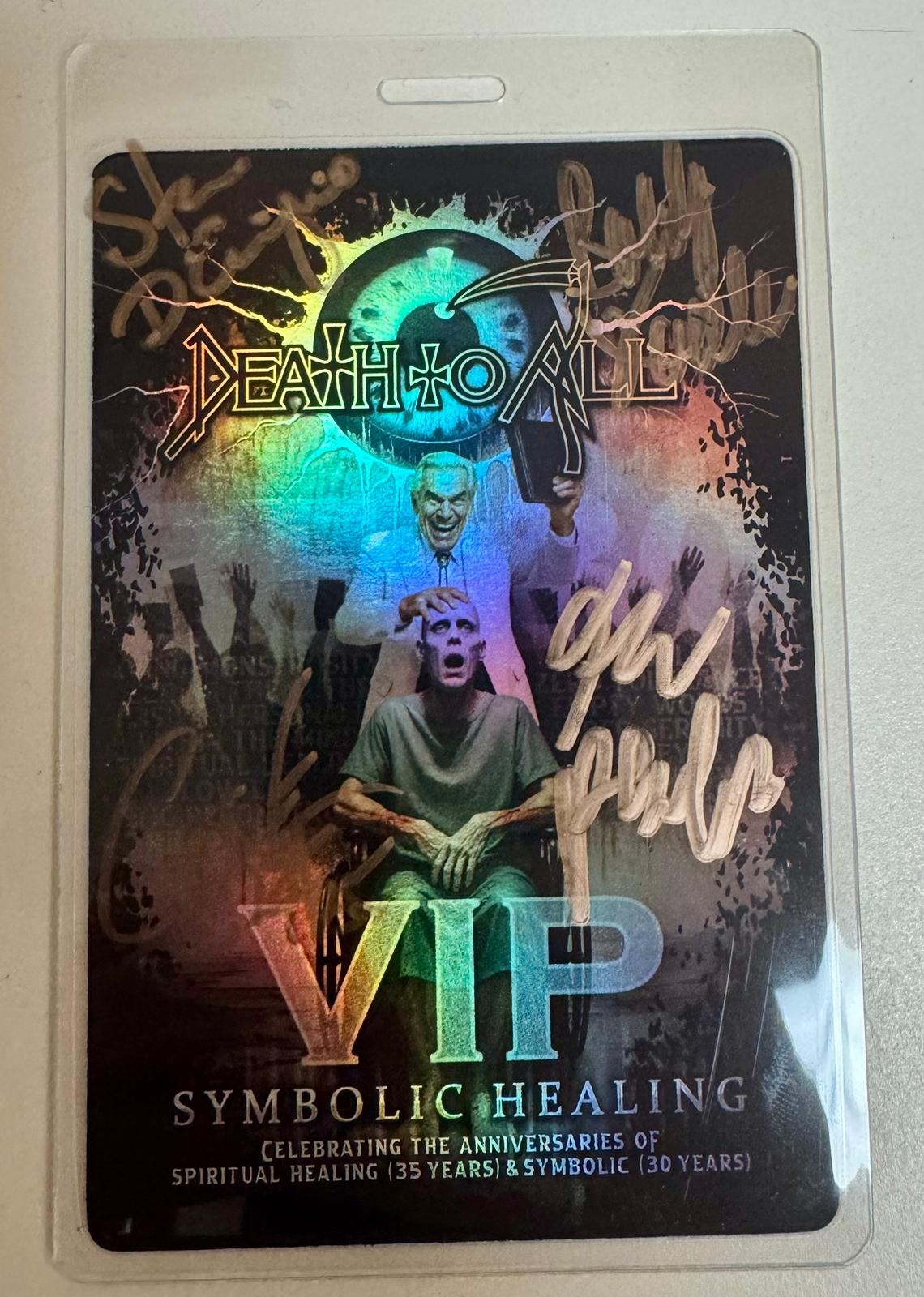 Death to All- Symbolic Healing Tour- VIP Laminate Collectible